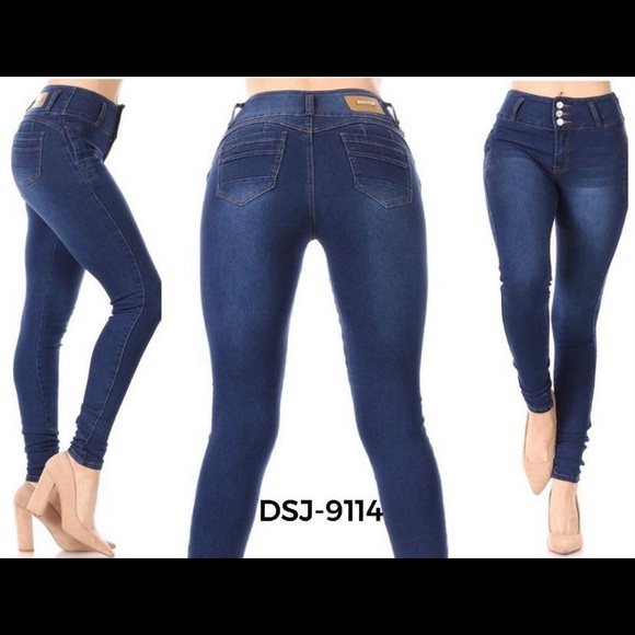 new diva Star medium blue Colombian skinny jean - Picture 1 of 2